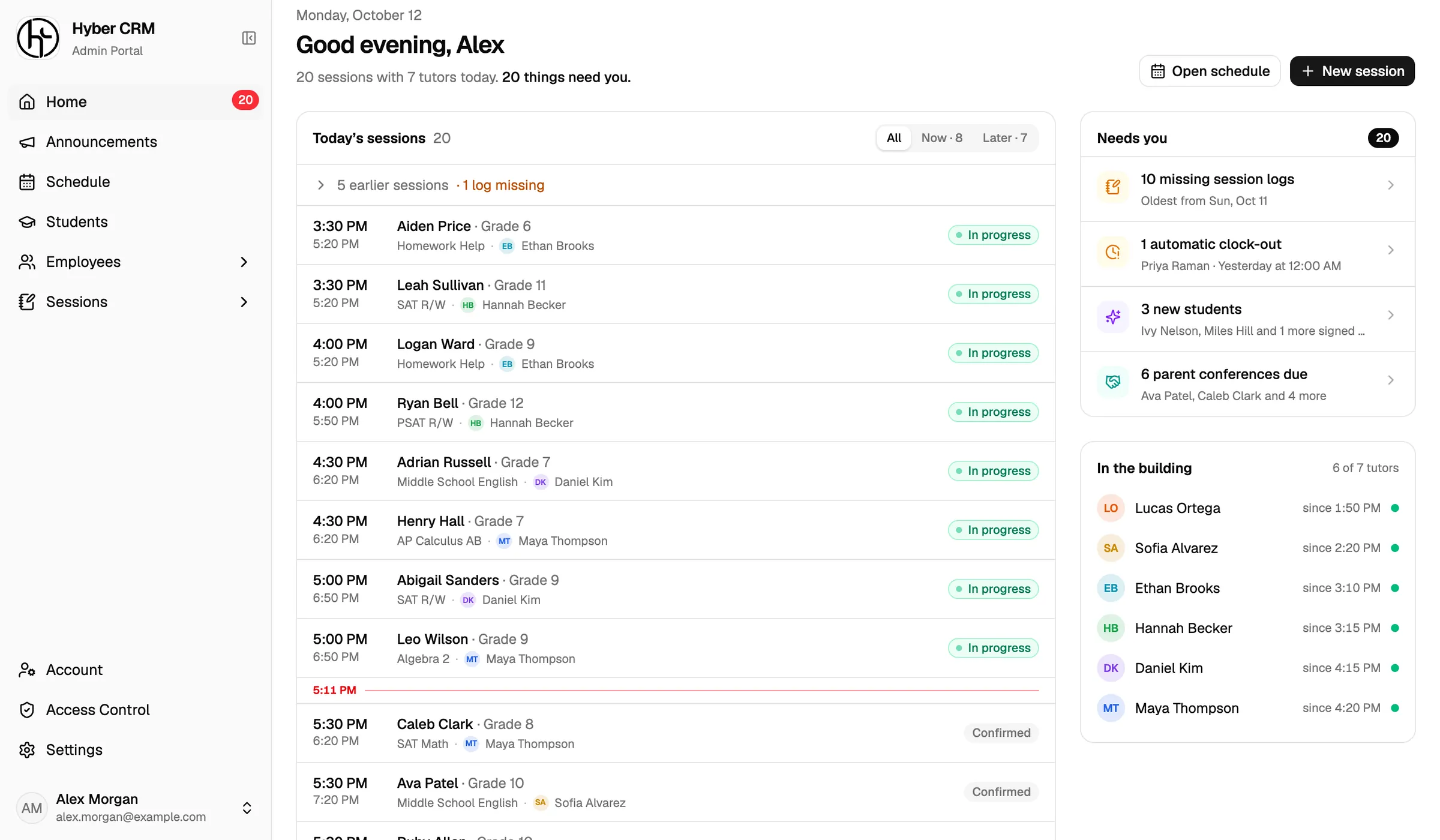 Hyber CRM — desktop screenshot